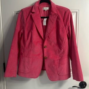 NWT Talbots Pink Corduroy Blazer